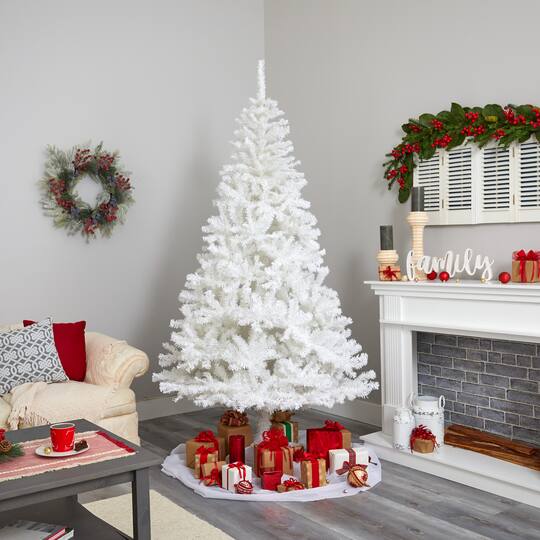 8ft. Unlit White Artificial Christmas Tree